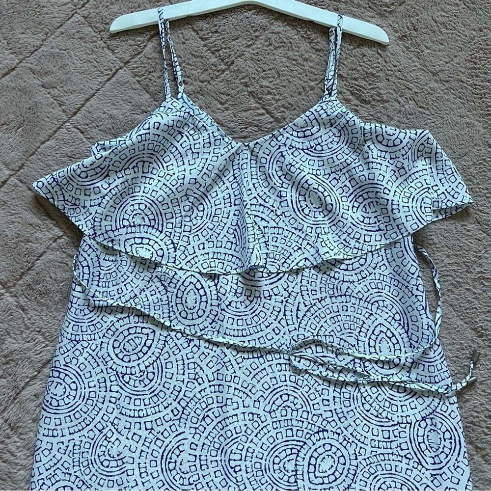 Motherhood Maternity‎ Geo Abstract Maxi Dress Preppy Minimalist Cottage Size S